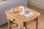 Hanah Home Daisy Drawer Mesa de Noche Natural y Madera